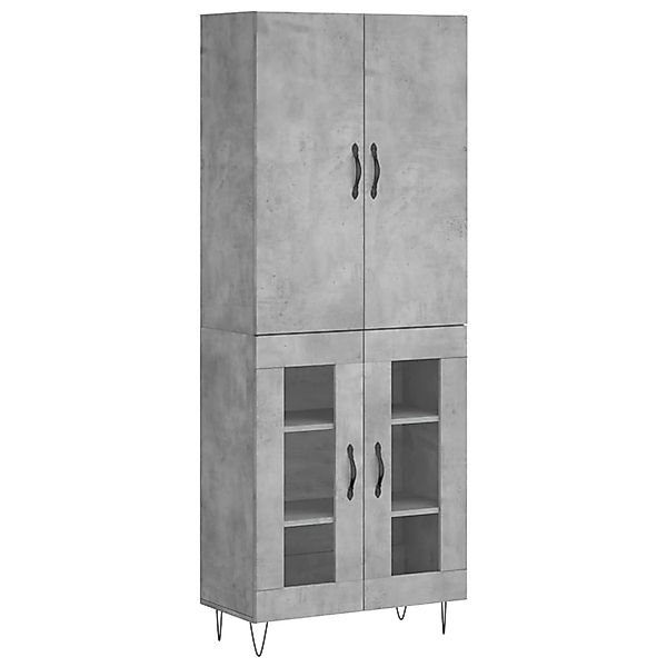vidaXL Highboard Betongrau 69,5x34x180 cm Holzwerkstoff 3198069 günstig online kaufen