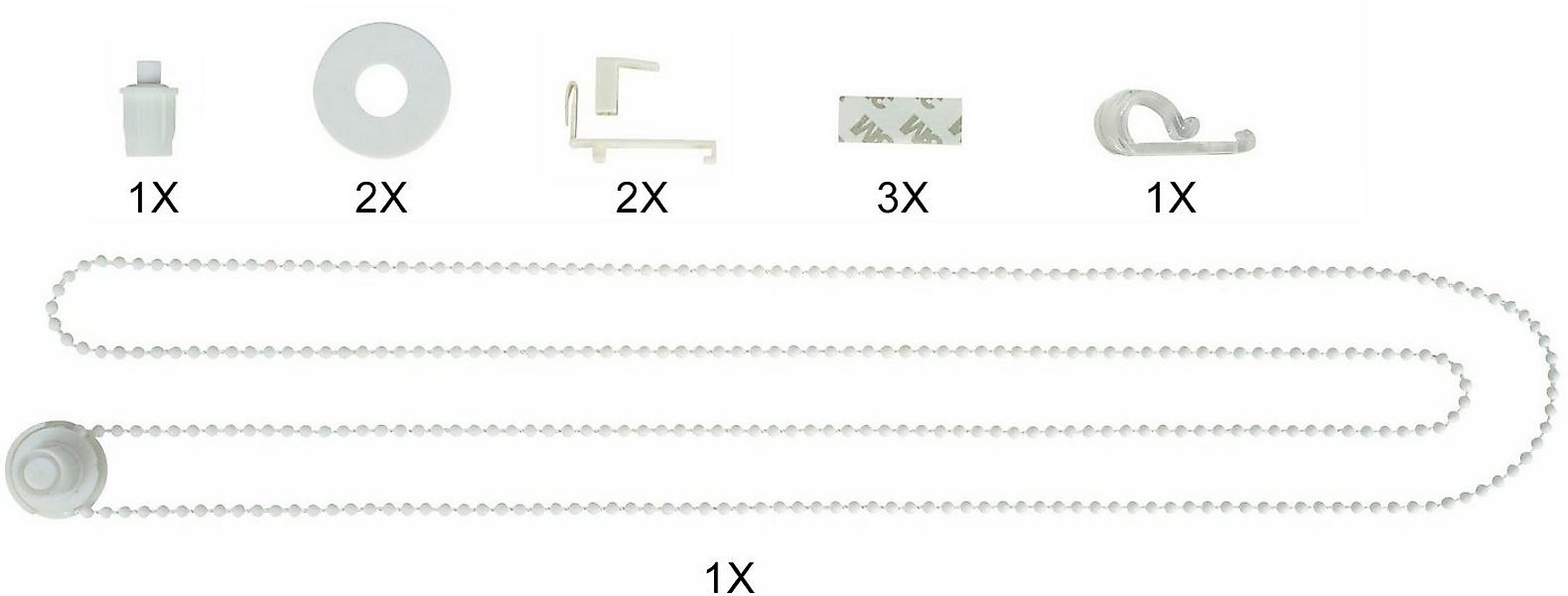 my home Sichtschutzzüge Ersatzteil-Set Montagezubehör-Set für Doppelrollos günstig online kaufen