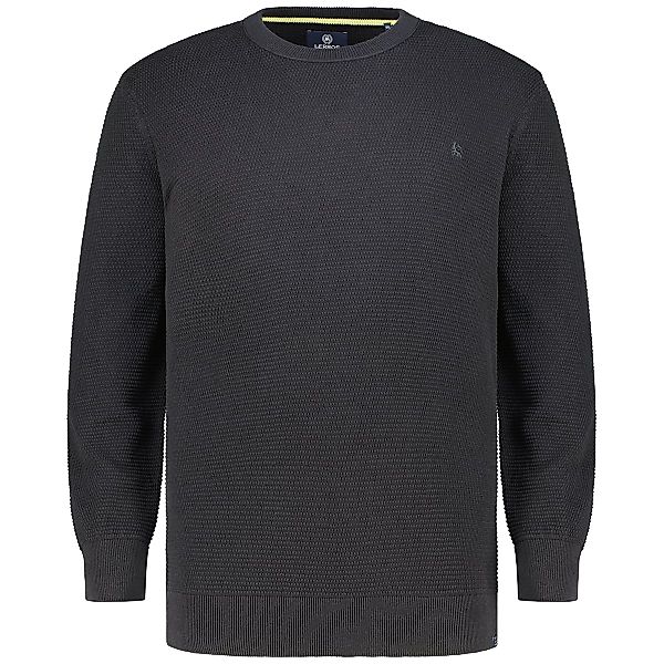 Lerros Rundhalspullover aus Baumwolle Farbe schwarz Größe: 6XL günstig online kaufen
