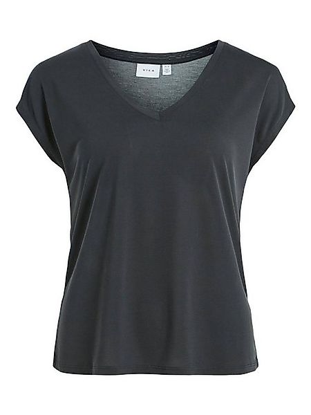 Vila T-Shirt T-Shirt Basic V-Neck Oberteil VIMODALA 6025 in Schwarz günstig online kaufen