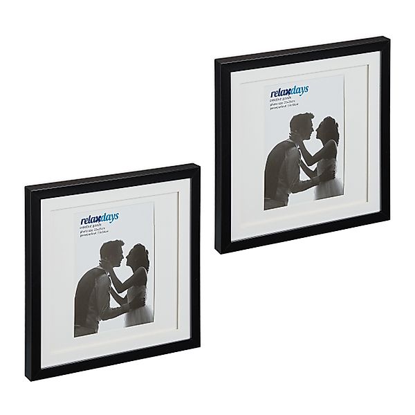 relaxdays Bilderrahmen-Set Bilderrahmen 25x25 cm 2er günstig online kaufen