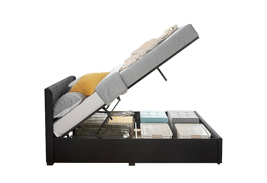 ZINUS Stauraumbett Maddon mit gepolstertem Kopfteil, 180x200 (Packung, 1-tl günstig online kaufen