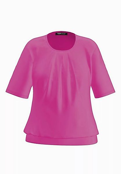 FRANK WALDER Kurzarmbluse - Bluse - Blusenshirt mit modischer Faltenpartie günstig online kaufen
