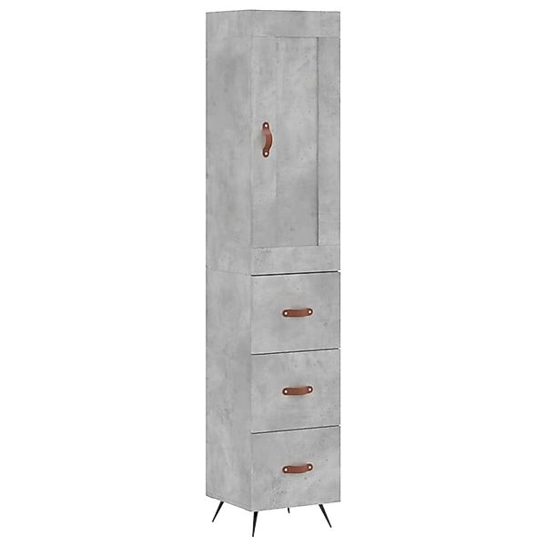 vidaXL Highboard Betongrau 34,5x34x180 cm Holzwerkstoff 3200173 günstig online kaufen