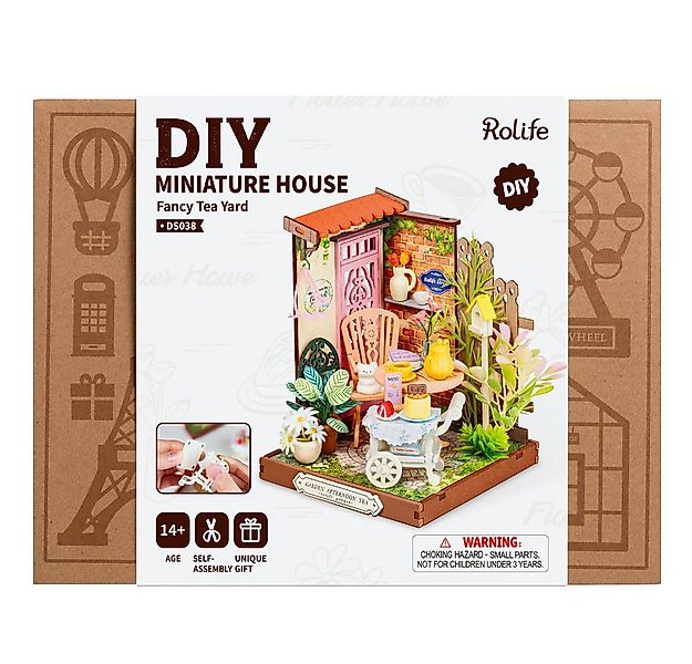 BOTI Kreativset DIY - Holz Bastelset - Miniaturhaus - Tee-Ecke günstig online kaufen