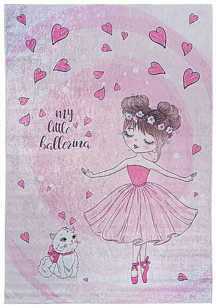 Mazovia Kinderteppich Kinderteppich Kinderzimmerteppich Ballett Ballerina, günstig online kaufen