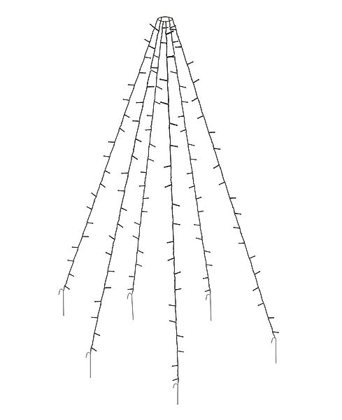 Spetebo LED-Lichternetz LED Fahnenmast Lichterkette 400 günstig online kaufen