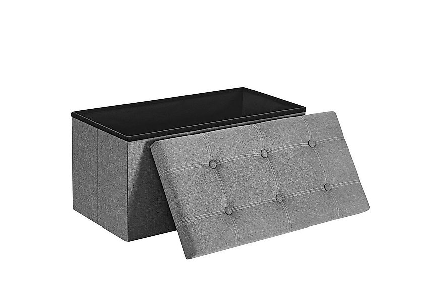 SONGMICS Sitzbank, Sitzhocker, mit Stauraum, faltbar, 76 / 110 x 38 x 38 cm günstig online kaufen