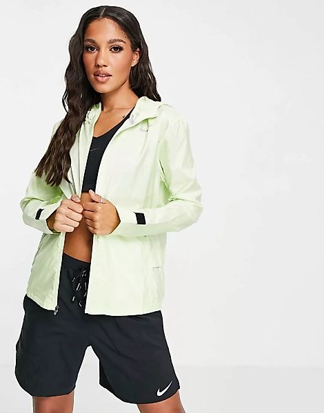 Nike Running – Jacke mit Kapuze in Limette-Grün günstig online kaufen