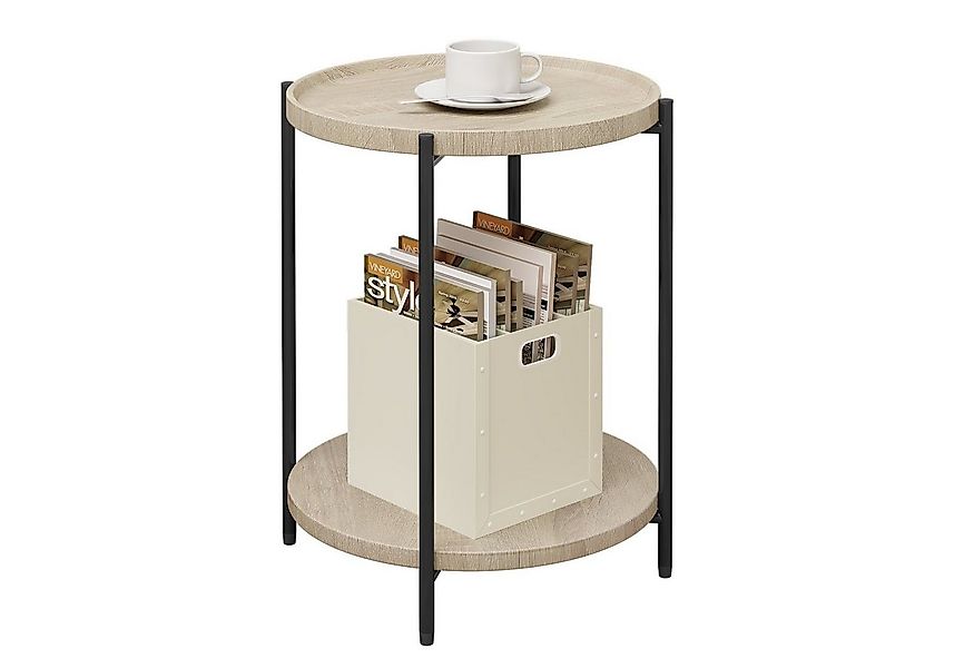 Woltu Beistelltisch (1-St), mit 2 Ablagen Abnehmbarer Tischplatte aus MDF günstig online kaufen