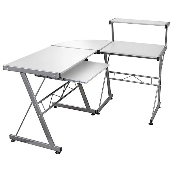 vidaXL Eck-Computertisch Weiß 132x112x99 cm Holzwerkstoff 20587 günstig online kaufen