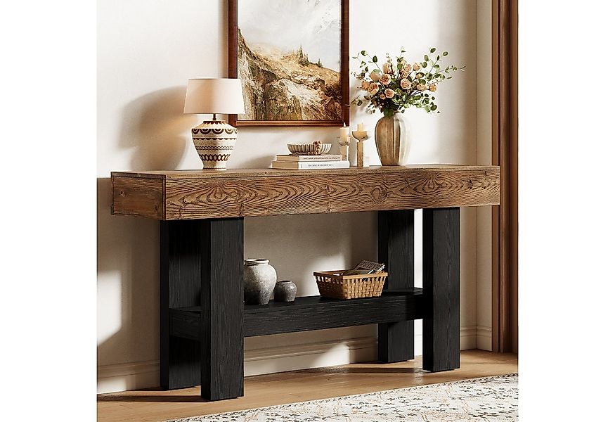 Tribesigns Konsolentisch 160 cm Beistelltisch, Eingangstisch mit regal, Flu günstig online kaufen