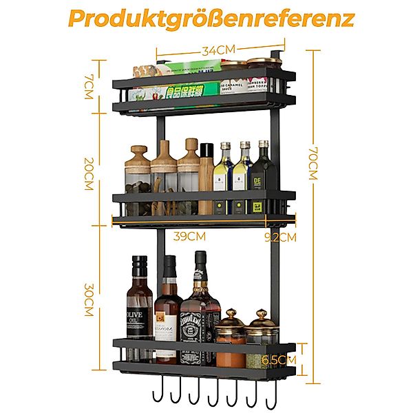 GLIESE Hängeregal Multifunktionaler Küchenorganizer, Packung 1-tlg., günstig online kaufen