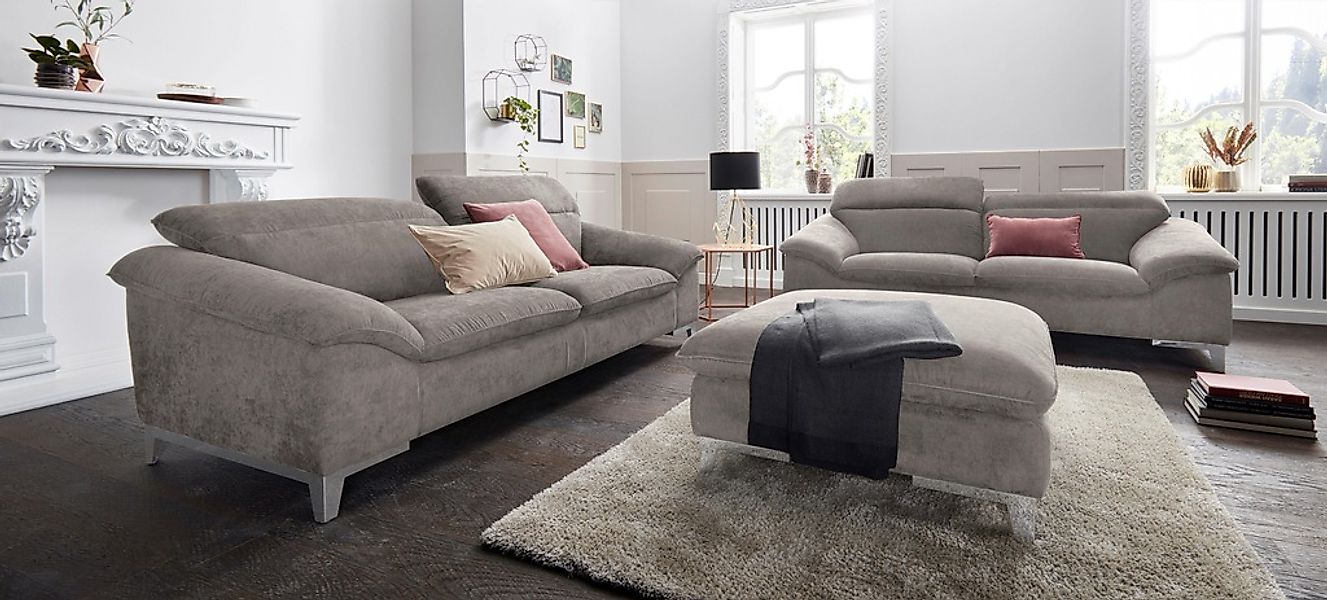 COTTA Polstergarnitur »Teresa L-Form« Set, Set bestehend aus: Ecksofa mit K günstig online kaufen