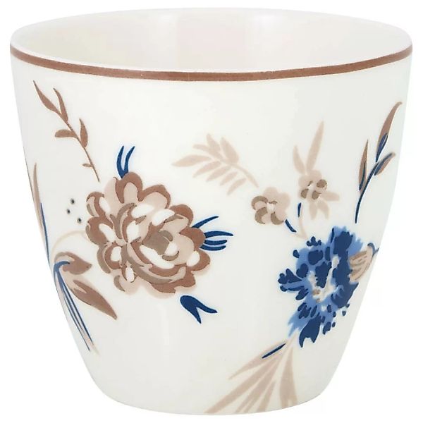 Greengate Latte Cup Uma Beige Tasse Steingut Blumen günstig online kaufen
