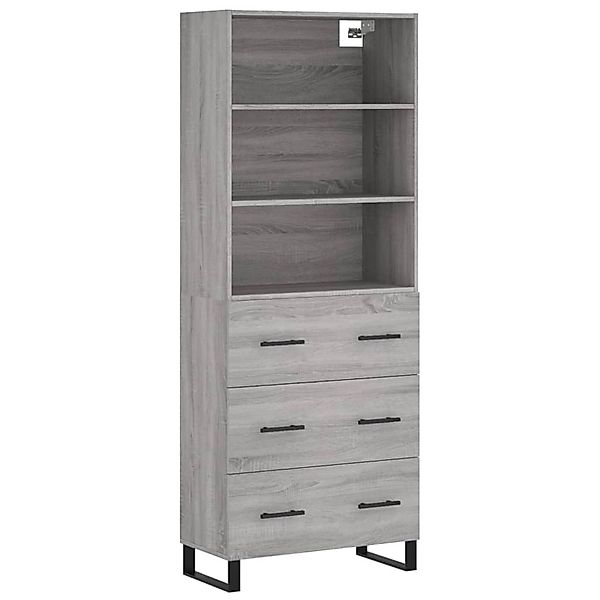 vidaXL Highboard Grau Sonoma 69,5x34x180 cm Holzwerkstoff 3189411 günstig online kaufen