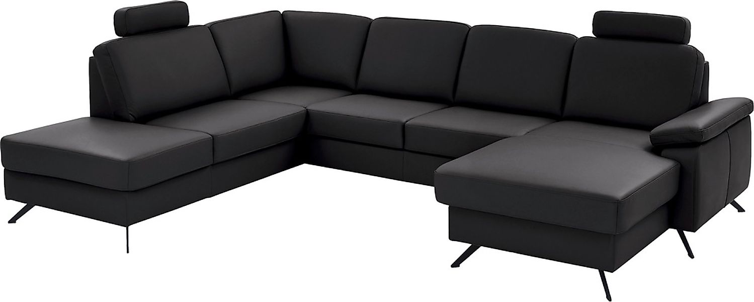 Die PlanBar Wohnlandschaft "PN-EM15047 U-Form, mit Kopfstützen" Echtleder, günstig online kaufen