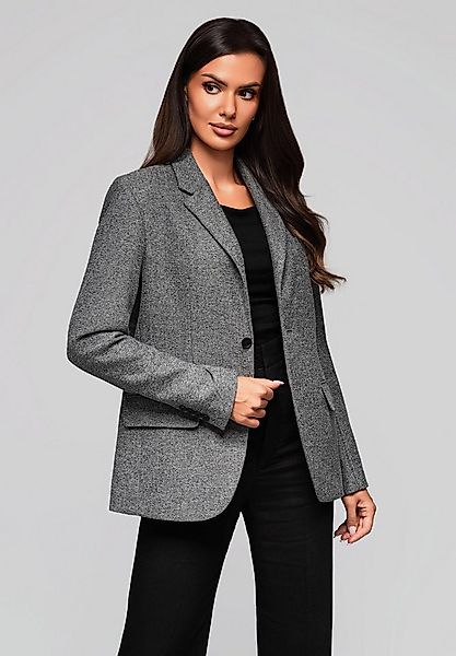 OMBRE Longblazer Klassischer Blazer aus Strukturstoff günstig online kaufen
