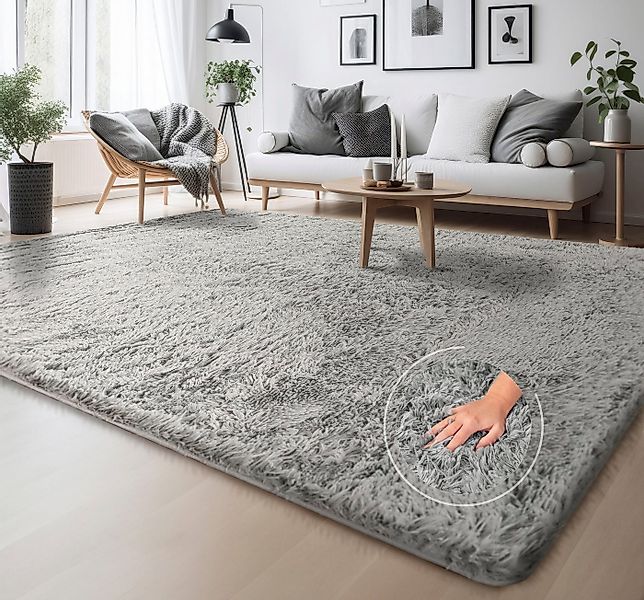my home Hochflor-Teppich Serville, rechteckig, Höhe: 37 mm, Kuschelteppich, günstig online kaufen