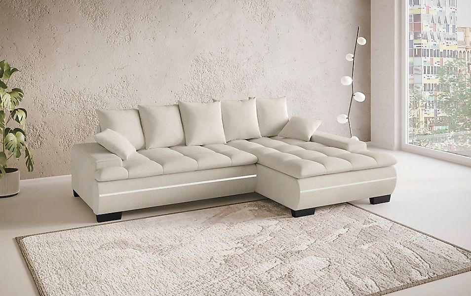 Mr. Couch Ecksofa »Haiti II, L-Form«, RGB-LED Beleuchtung, Kaltschaum, wahl günstig online kaufen