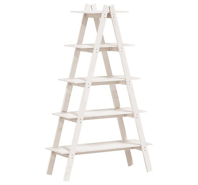 vidaXL Bücherregal Regal mit 5 Böden A-Form 110x40x180,5 cm Massivholz Kief günstig online kaufen