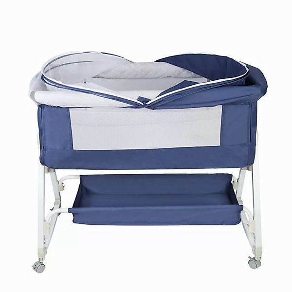 JEOBEST Beistellbett 3 in 1 Babybett & Babywiege & Reisebett, mit Rollen Ki günstig online kaufen