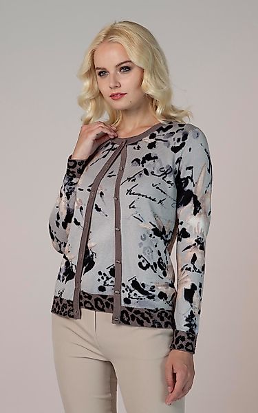 Passioni Cardigan Twinset mit Blumendruck und günstig online kaufen