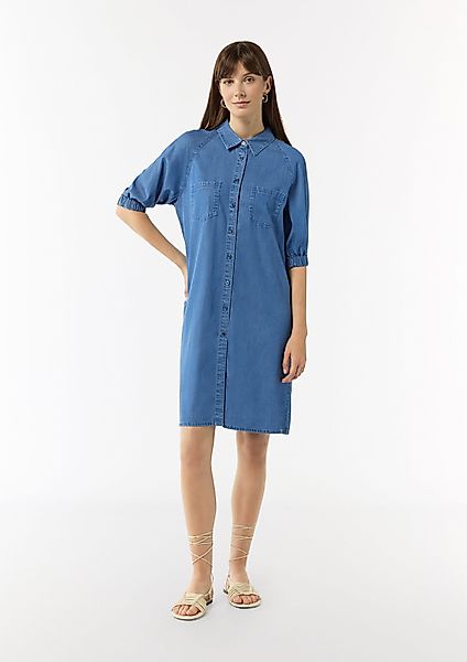 comma casual identity Minikleid Fließendes Denimkleid günstig online kaufen