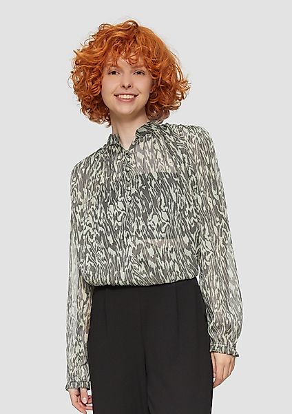 QS Langarmbluse Bluse Transparente Bluse mit günstig online kaufen