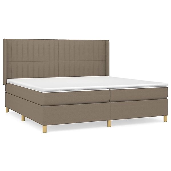 vidaXL Boxspringbett mit Matratze Taupe 200x200 cm Stoff1396498 günstig online kaufen