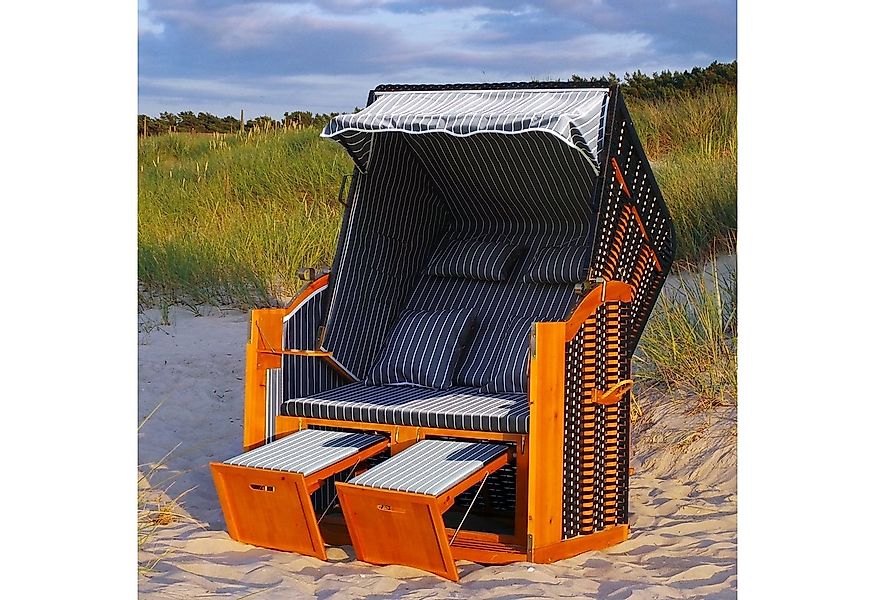 Swing&Harmonie Strandkorb XXL inkl. Abdeckcover Luxus mit 4 Kissen, Klappti günstig online kaufen