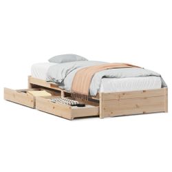 vidaXL Bett Massivholzbett ohne Matratze 90x200 günstig online kaufen