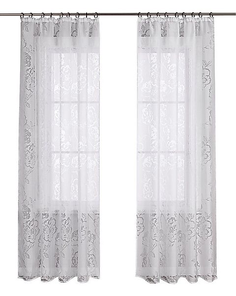 Joyswahl Gardine Ausbrenner (1 St), Kräuselband, transparent, Ausbrenner, V günstig online kaufen