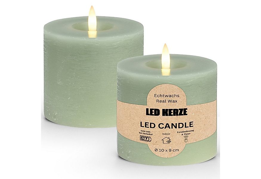 matches21 HOME & HOBBY LED-Kerze LED Stumpenkerzen Set Wachs, Flackernde Fl günstig online kaufen