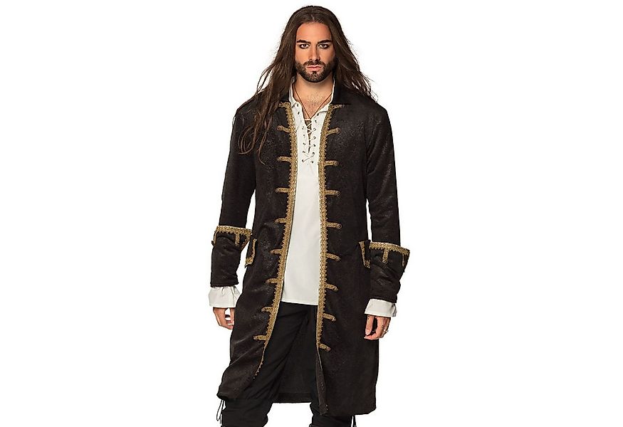 Boland Piraten-Kostüm Piraten Kostüm Jacke für Herren, Schwarz Gold günstig online kaufen