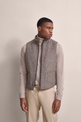 bugatti Kurzweste mit tonalem Fischgratmuster günstig online kaufen