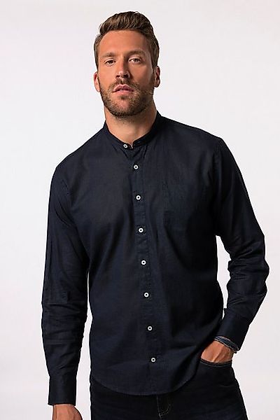 JP1880 Businesshemd Hemd Langarm Leinenmix Stehkragen Modern Fit günstig online kaufen