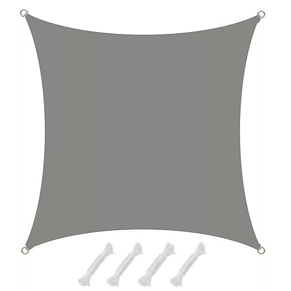 AMANKA Polyester Sonnensegel Wasserdicht - 3 x 3 m Quadratisch Grau günstig online kaufen
