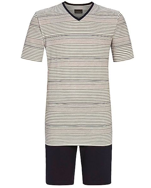 Ringella Pyjama Herren Kurzarm 'Summer Stripes' günstig online kaufen