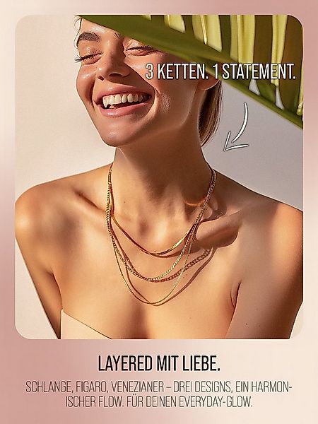 THIORA Gliederkette Layering Kette "Layers of Maui", 42cm + 6cm, Halskette günstig online kaufen