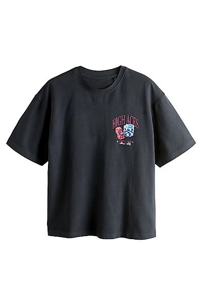 Next Print-Shirt Schweres, kastiges T-Shirt mit Grafik-Print (1-tlg) günstig online kaufen