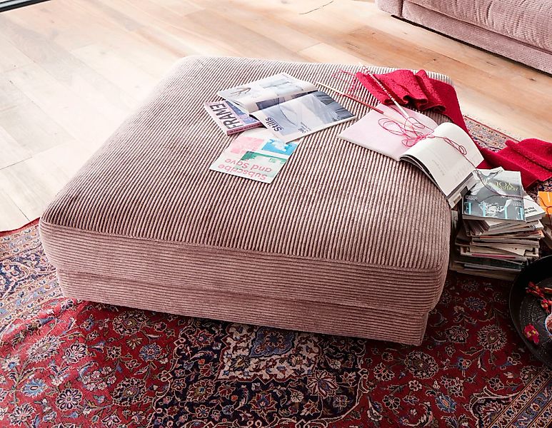 Places of Style Hocker "Enisa", passend zum "Enisa"-Sofa, Bezug in Cord günstig online kaufen