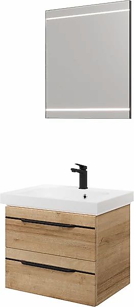 Saphir Badmöbel-Set »Balto 2-teilig Mineralmarmor-Waschtisch mit LED-Spiege günstig online kaufen