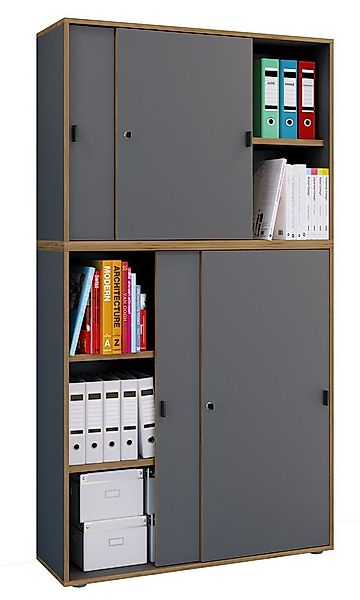 VCM Aktenschrank Büroschrank Aktenschrank Schiebetüren Salia 5fach günstig online kaufen