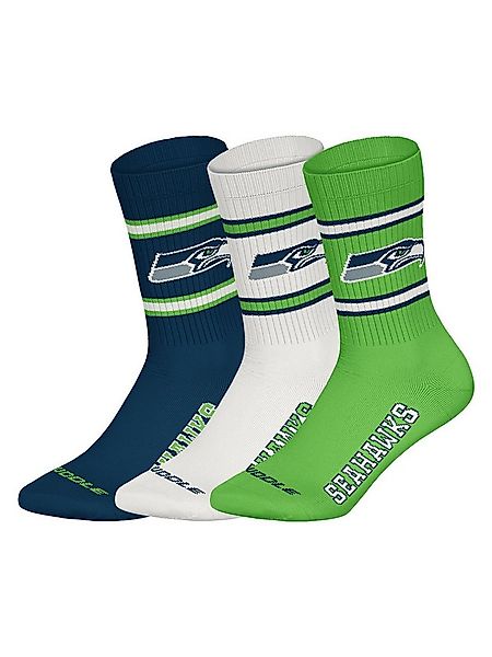 HUDDLE Freizeitsocken Seattle Seahawks Crew (3-Paar) Casual Socken, Alltags günstig online kaufen