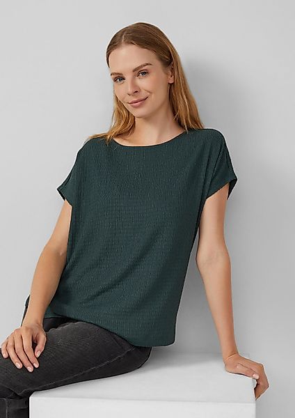 s.Oliver Kurzarmshirt T-Shirt Strukturiertes T-Shirt im günstig online kaufen