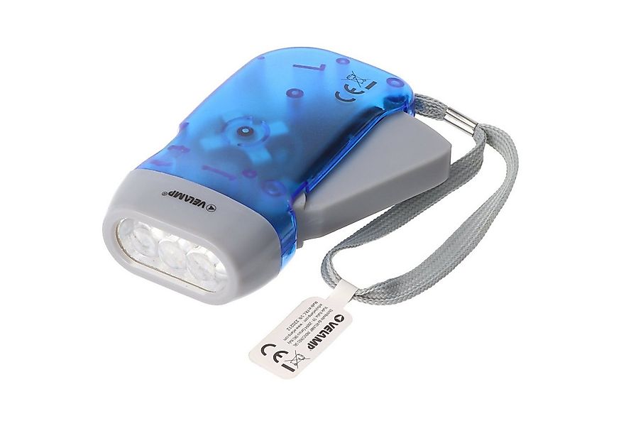 Velamp LED Taschenlampe 3fach LED Dynamo Taschenlampe wiederaufladbar, Blau günstig online kaufen