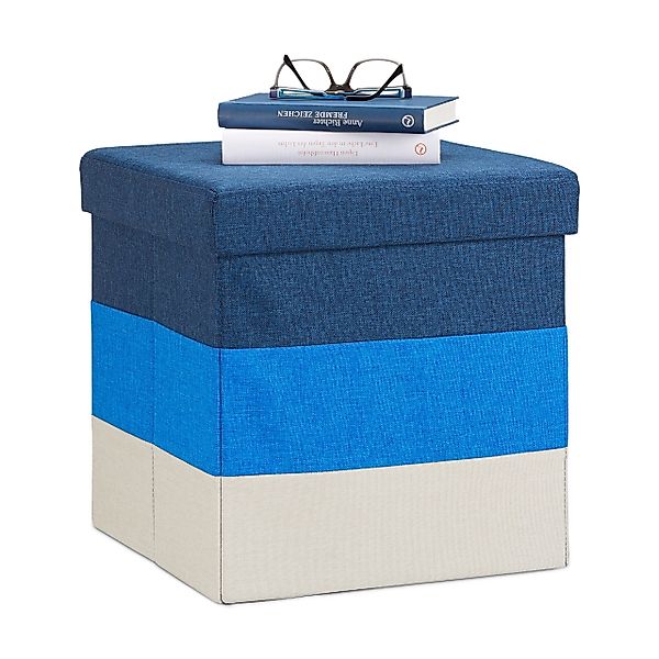 relaxdays Sitzhocker Gepolsterter Hocker mit bunten günstig online kaufen