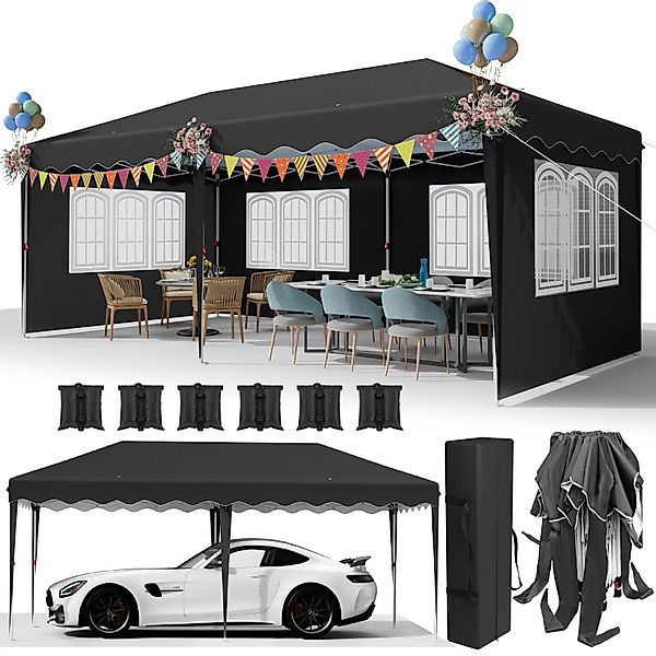 TLGREEN Faltpavillon 3x6M wasserdicht Pavillon, Partyzelt, günstig online kaufen