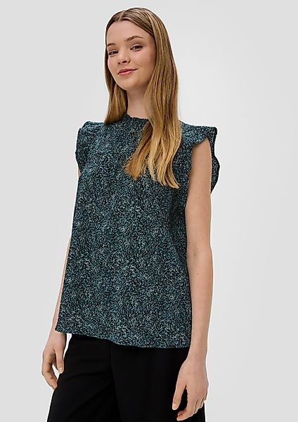 QS Blusentop Bluse Gemusterte Bluse mit günstig online kaufen